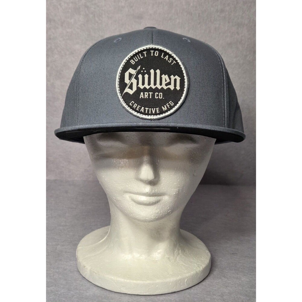 SULLEN TATTOO Art Collective Grey Emblem Hat Cap Flat Bill Adjustable NWT